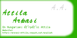 attila arpasi business card